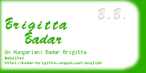 brigitta badar business card